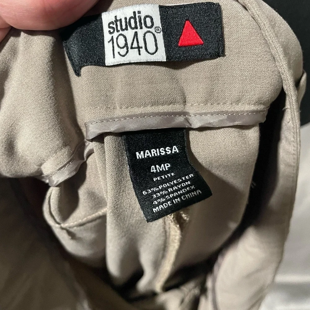 Studio 1940 Tan Women's Trousers - Picture 6 of 9